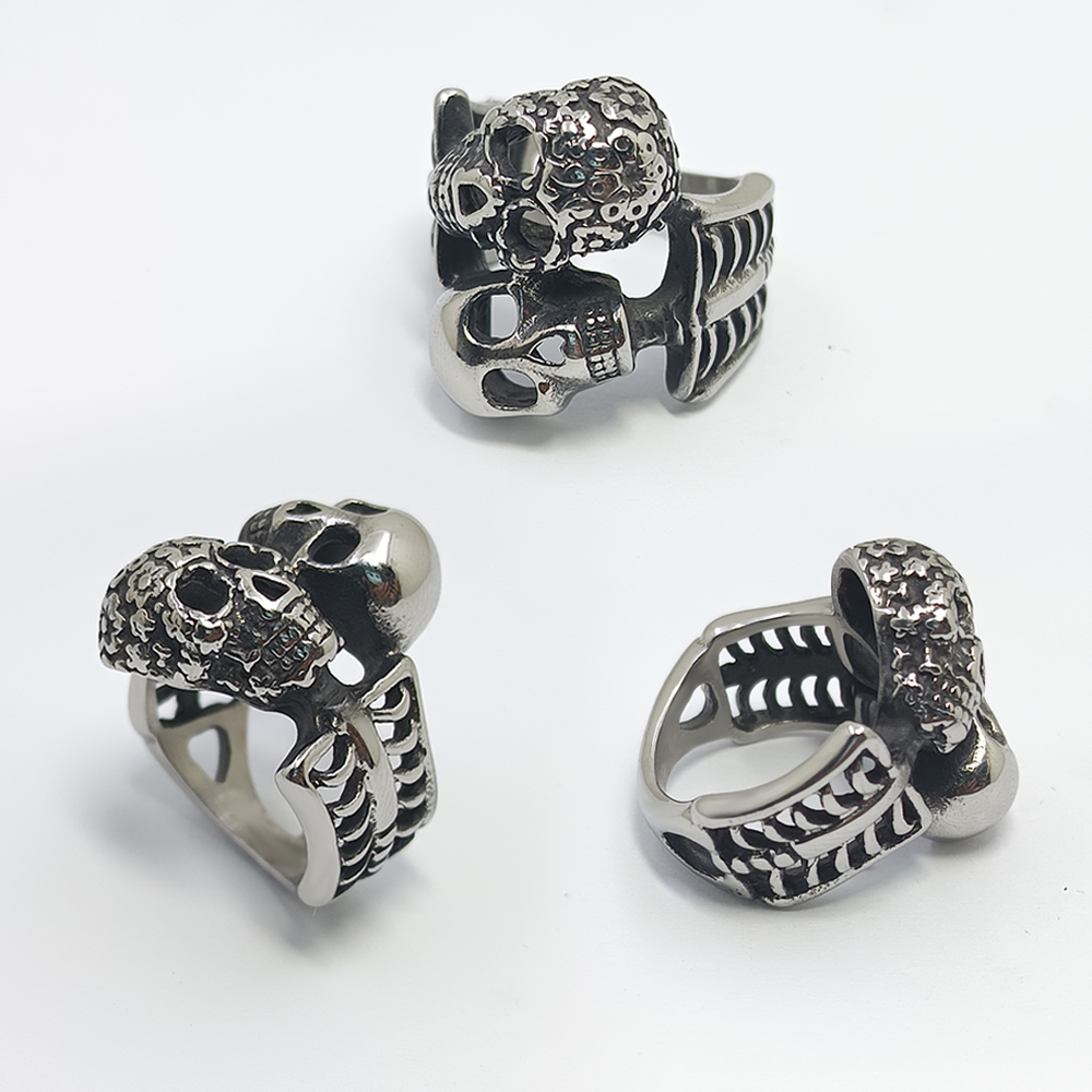 Truegold Vivid Skull Casting Ring aus Edelstahl